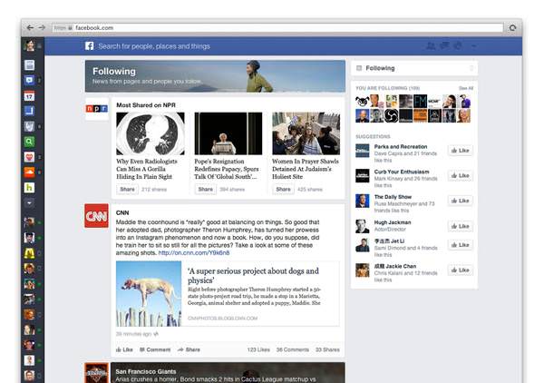 Facebook: Zuckerberg, piu' foto, News Feed giornale su misur