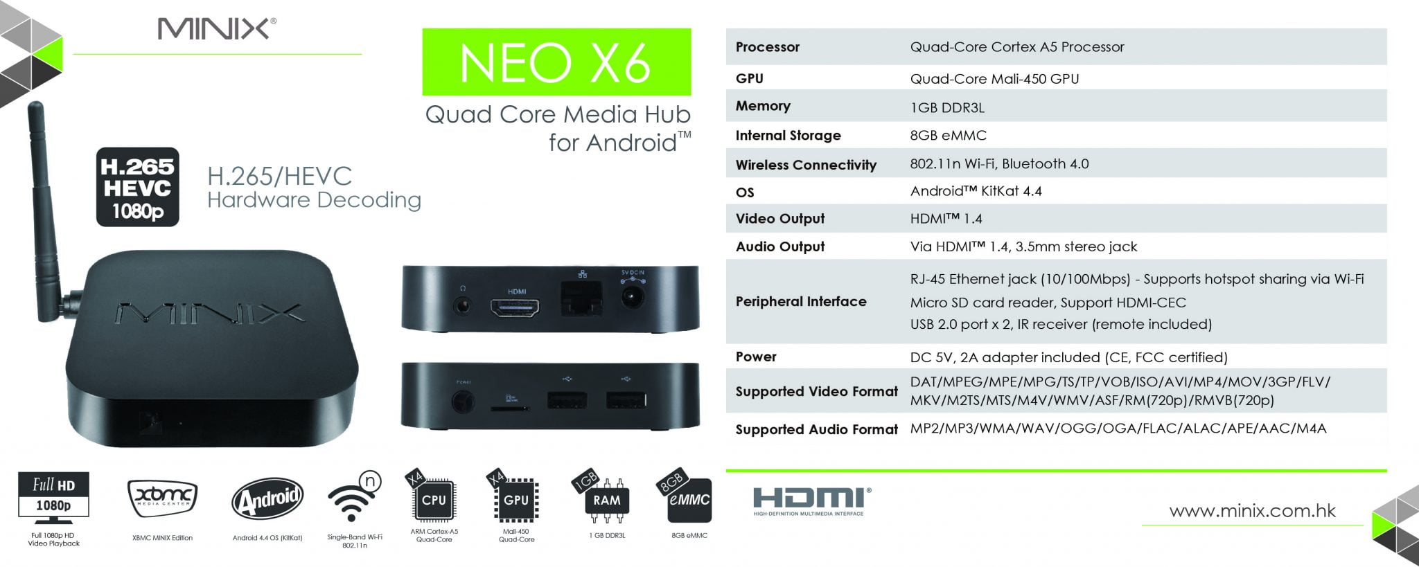 NEO X6 - Spec Sheet