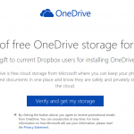 Microsoft tenta gli utenti Dropbox con 100 GB di spazio. 6