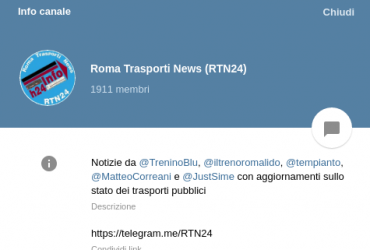 I migliori canali Telegram #Roma Trasporti News (RTN24) 3