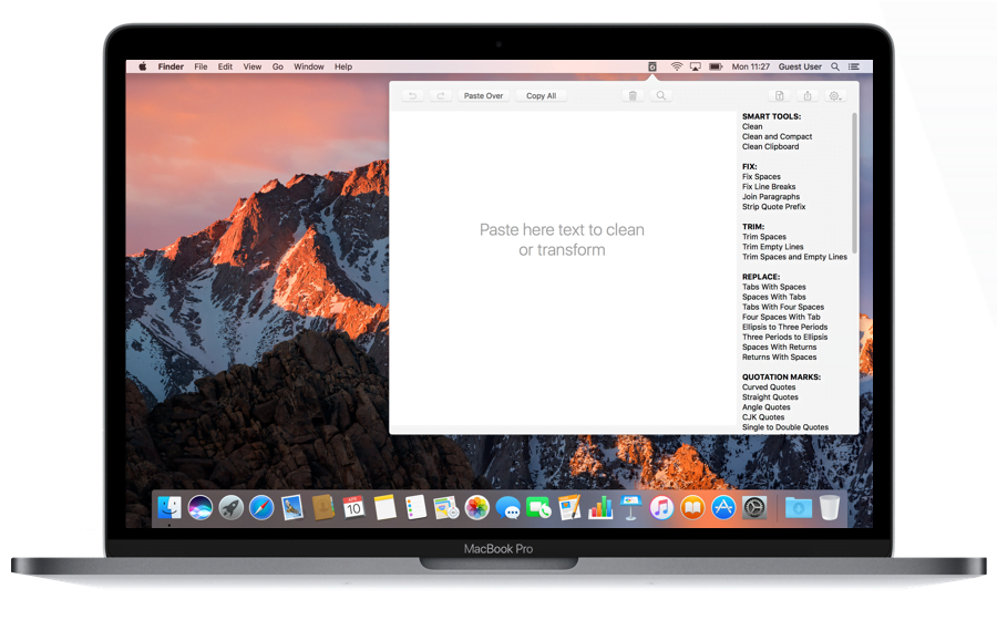 Clean Text Menu per il nostro Mac 1