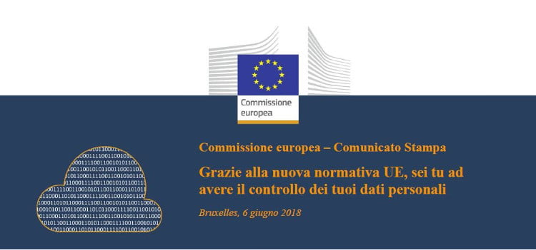 GDPR: comunicato dell'Unione Europea 1