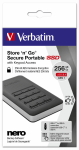 Verbatim SSD Store 'n' Go Portable 256 GB con tastierino numerico 3