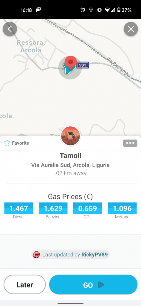 Waze: costo carburante aggiornato in tempo reale in 23mila distributori italiani 2