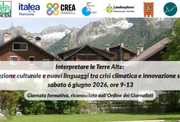 gruppo di case a Macugnaga utilizzato come copertina dell'evento interpretare le Terre Alte